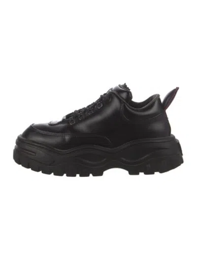 Pre-owned Eytys Leather Chunky Sneakers In Black