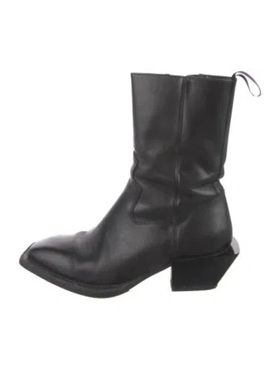 Pre-owned Eytys Leather Combat Boots In Black
