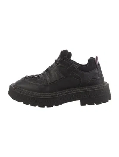 Pre-owned Eytys Leather Flats In Black
