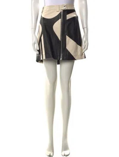 Pre-owned Eytys Leather Mini Skirt W/ Tags In Neutral