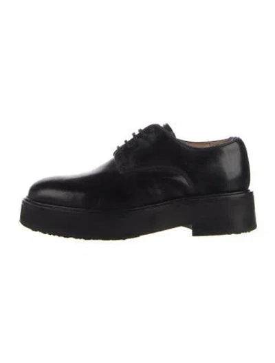 Pre-owned Eytys Leather Oxfords In Black