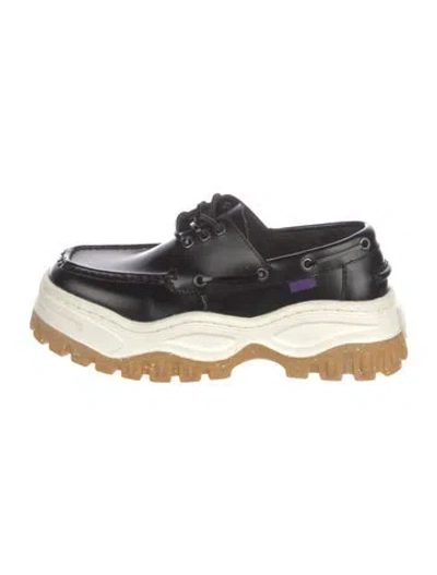Pre-owned Eytys Leather Sneakers In Black