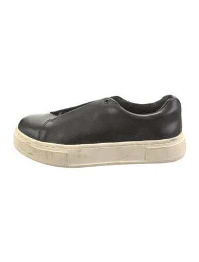 Pre-owned Eytys Leather Sneakers In Black