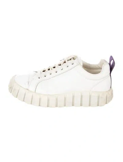 Pre-owned Eytys Leather Sneakers In White