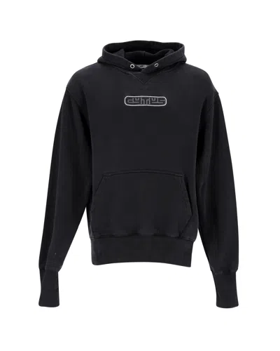 Eytys Lewis Logo-patch Hoodie In Black Organic Cotton