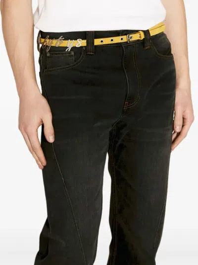 Eytys Logo-lettering Belt In Yellow
