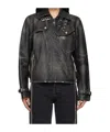 Eytys Long Sleeve Leather Jacket In Black