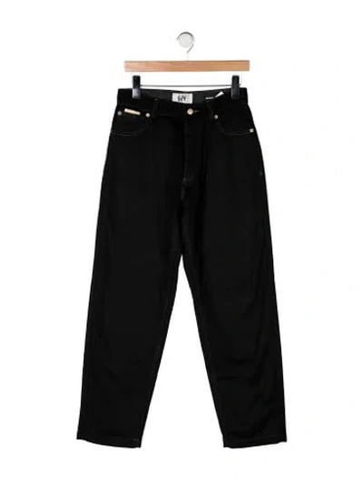 Pre-owned Eytys Mid-rise Straight Leg Jeans In Black