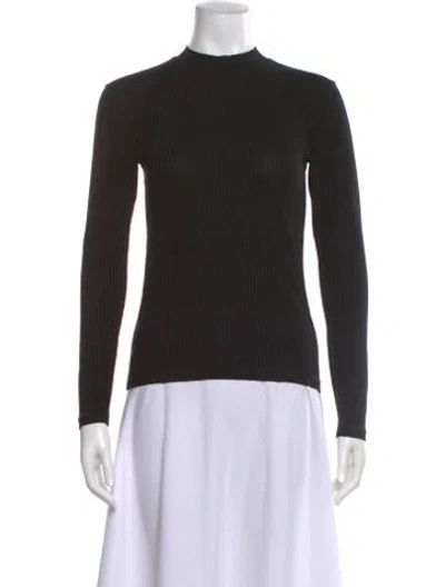 Pre-owned Eytys Mock Neck Long Sleeve Top In Black