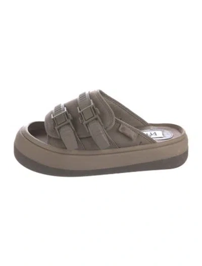 Pre-owned Eytys Neoprene Slides In Brown