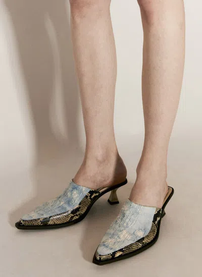 Eytys Nico Heeled Mules In Blue