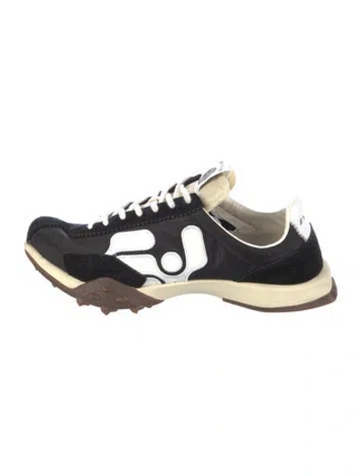 Pre-owned Eytys Nylon Colorblock Pattern Sneakers In Black