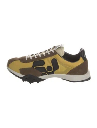 Pre-owned Eytys Nylon Graphic Print Athletic Sneakers In Yellow