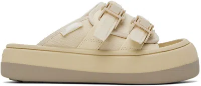 Eytys Off-white Capri Slides In Canvas Ecru