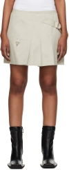 Eytys Neutral Pleated Mini Skirt In Pearl