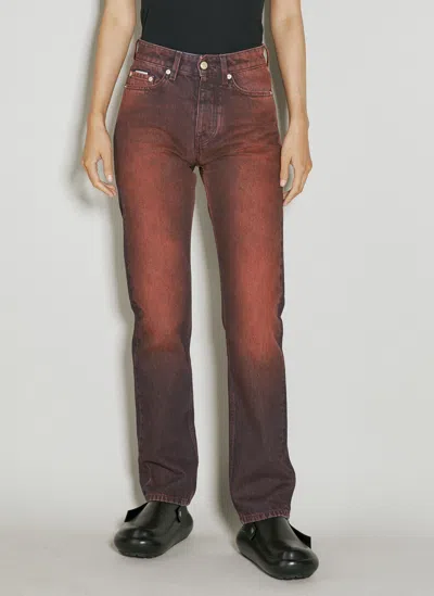 Eytys Orion Ombre Jeans In Red