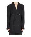 Eytys Pinstripe Blazer In Black