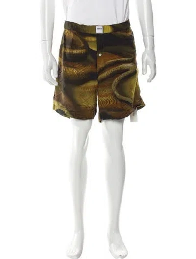 Pre-owned Eytys Printed Jogger Shorts In Green