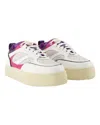 Eytys Sidney Sneakers In White Leather In Multi