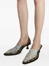 Eytys Snake-print Leather Mules In Multi