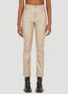 Eytys Solstice Vegan Leather Pants In Beige