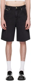 EYTYS SSENSE EXCLUSIVE BLACK KEANU DENIM SHORTS