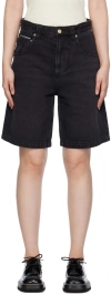 Eytys Ssense Exclusive Black Keanu Denim Shorts In Black