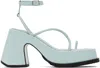 Eytys Ssense Exclusive Blue Olympia Heels In Opal