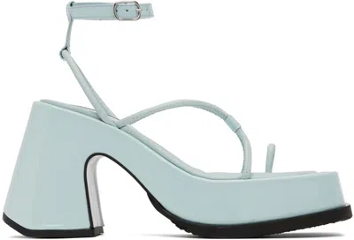Eytys Ssense Exclusive Blue Olympia Heels In Opal