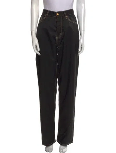 Pre-owned Eytys Straight Leg Pants In Black