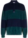 Eytys Stripe-pattern Merino-blend Jumper In Blau