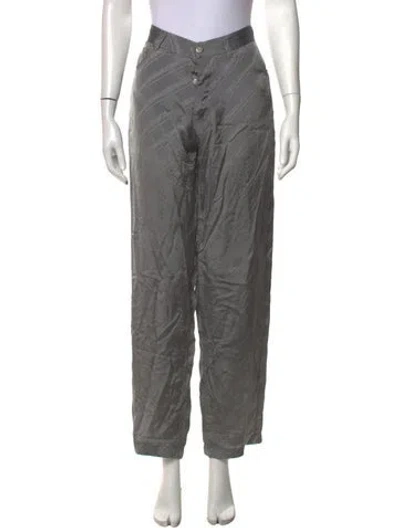 Pre-owned Eytys Striped Wide Leg Pants In Grey
