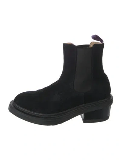 Pre-owned Eytys Suede Chelsea Boots In Black