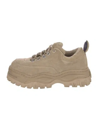 Pre-owned Eytys Suede Chunky Sneakers In Neutral