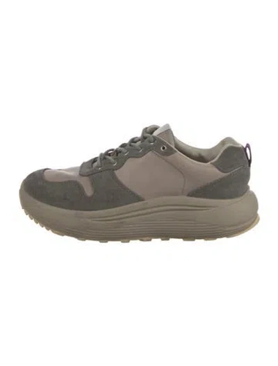 Pre-owned Eytys Suede Colorblock Pattern Sneakers In Gray