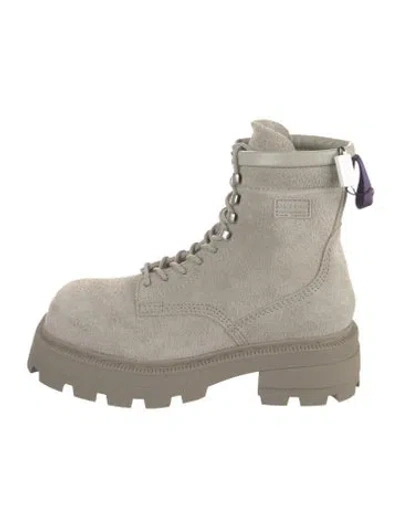 Pre-owned Eytys Suede Combat Boots In Neutrals
