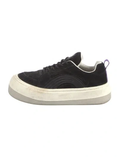 Pre-owned Eytys Suede Grosgrain Trim Sneakers In Gray