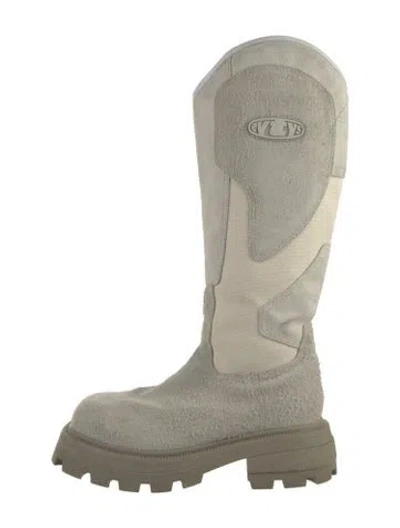 Pre-owned Eytys Suede Rain Boots In Gray