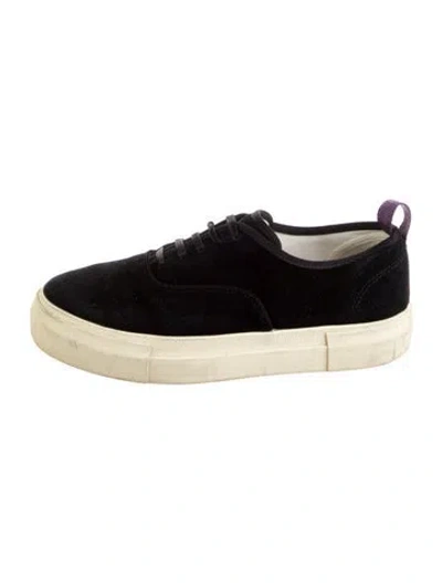 Pre-owned Eytys Suede Sneakers In Black