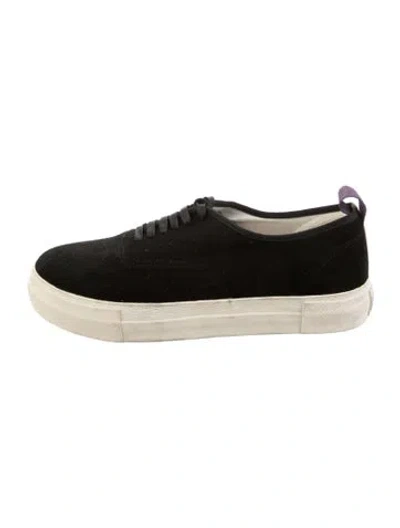 Pre-owned Eytys Suede Sneakers In Black
