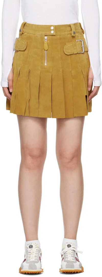 Eytys Tan Allegra Leather Miniskirt In Ochre