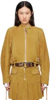 Eytys Tan Uma Leather Jacket In Ochra