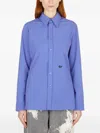 Eytys Lapel Long-sleeved Shirt In Blue