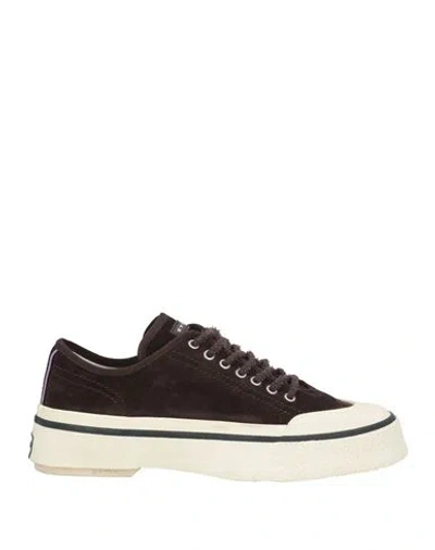 Eytys Woman Sneakers Dark Brown Size 10 Leather In Black