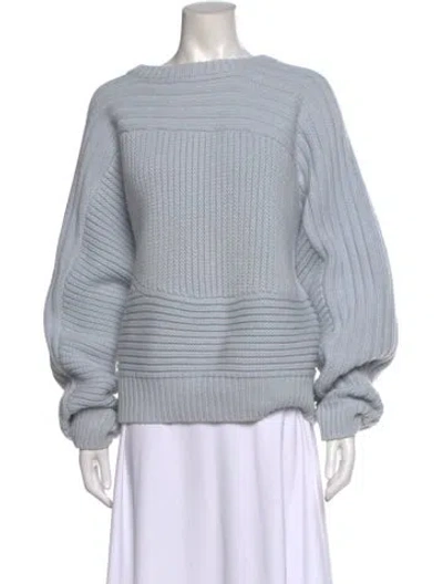 Pre-owned Eytys Wool Bateau Neckline Sweater In Blue