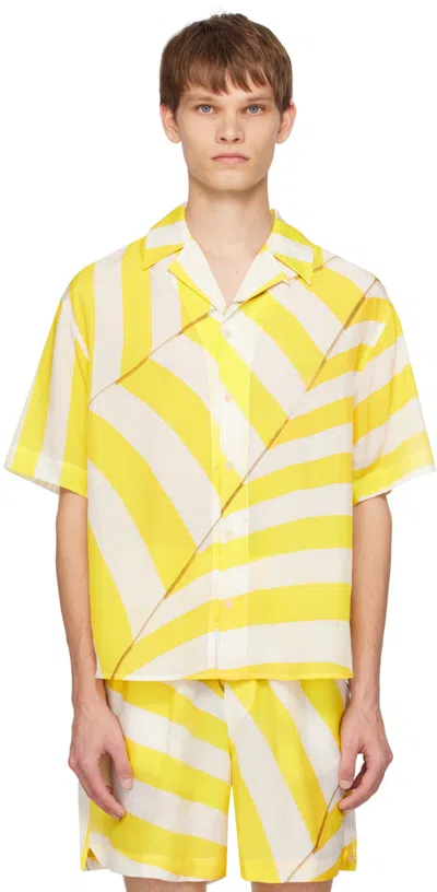 Eytys Yellow & White Alonzo Shirt In Parasol