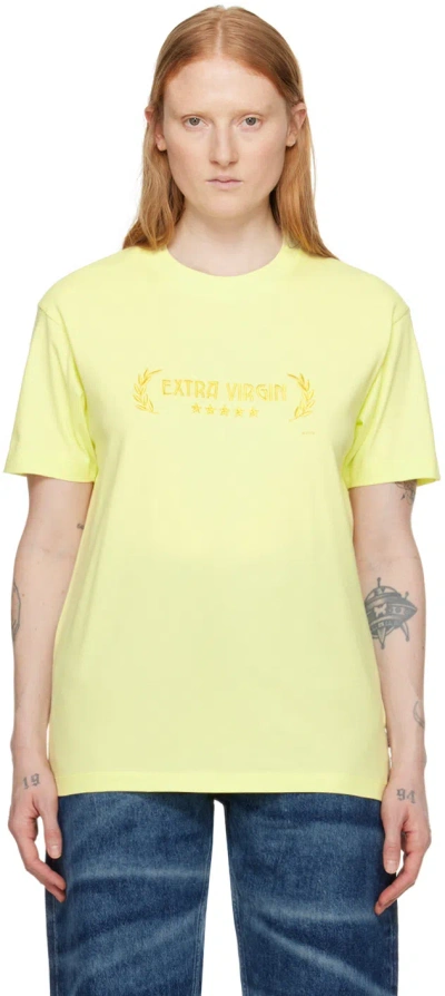 Eytys Yellow Leon 'extra Virgin' T-shirt In Extra Virgin Pomelo