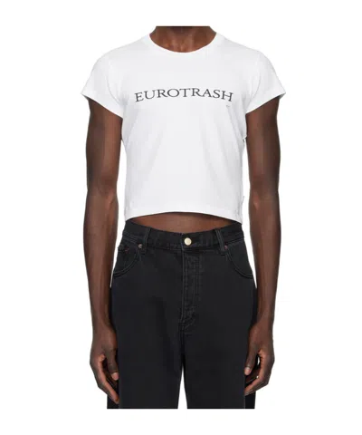 Eytys Zion Slogan-embroidered T-shirt In White