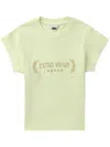 Eytys Zion Slogan-embroidered T-shirt In Neutrals