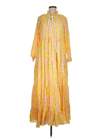 Pre-owned Eywasouls Malibu Casual Dress In Yellow